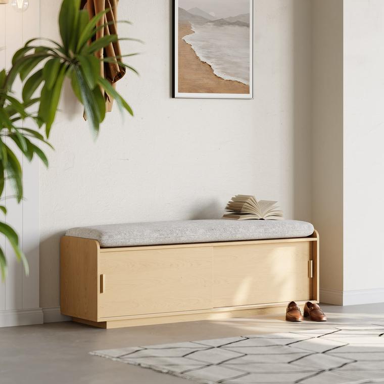 Boot bench with shoe storage