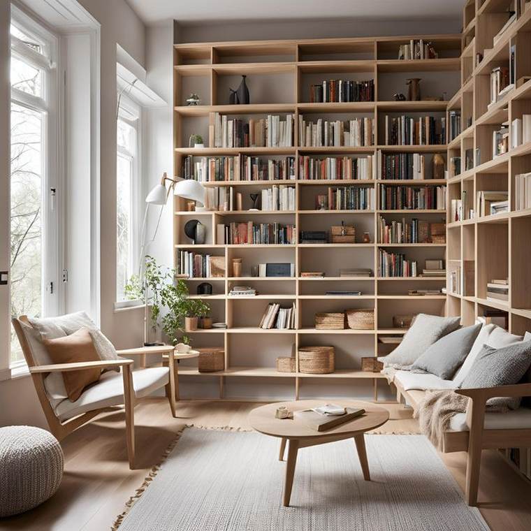 Library wall, floor to ceiling