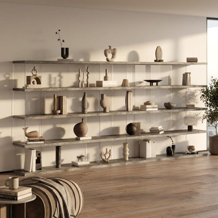 Long floating shelves