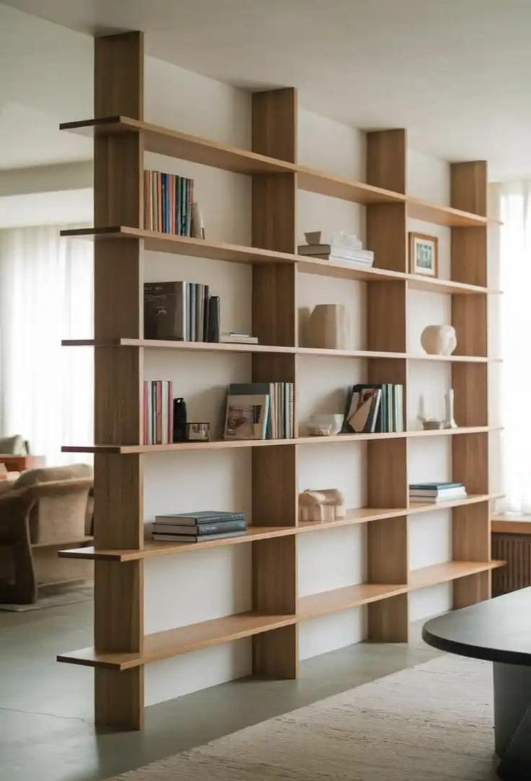 Open shelving divider