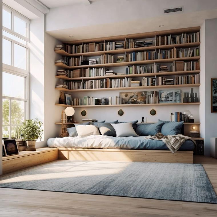 Reading nook with storage