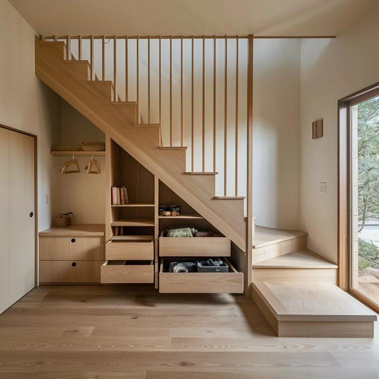 Under-stairs drawers