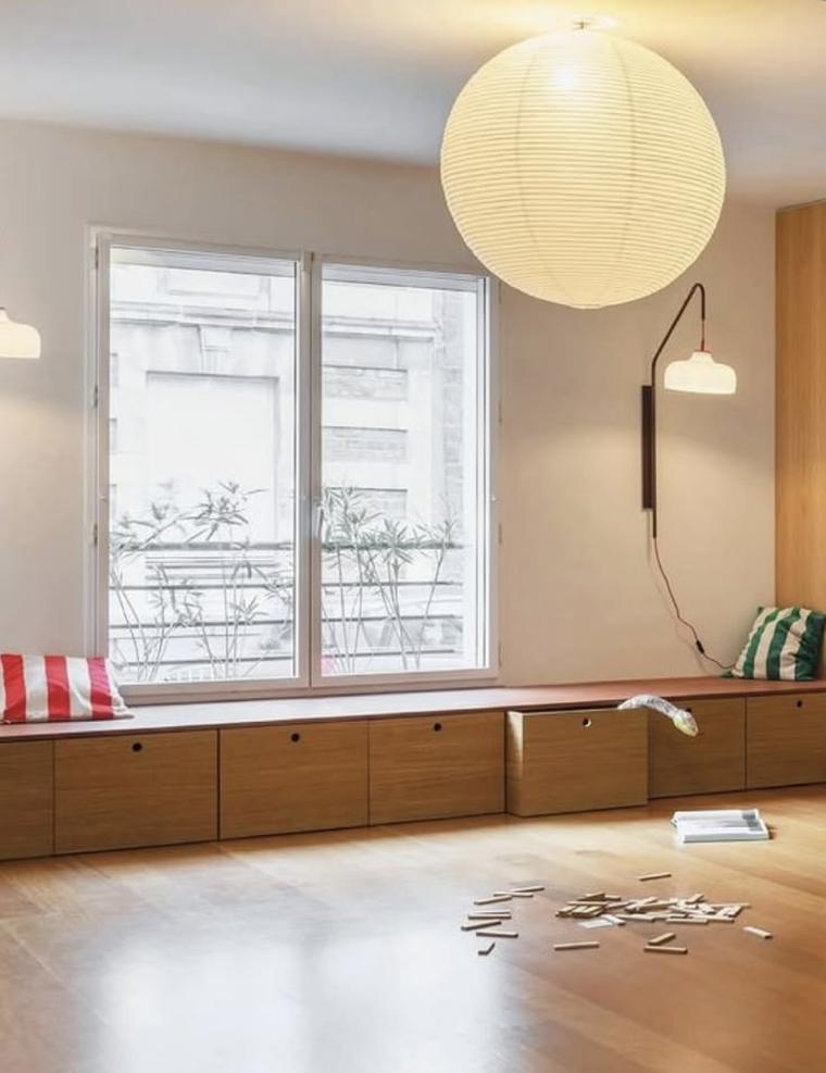 Window seat with drawers